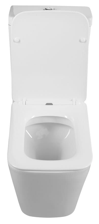 PORTO RIMLESS kompakt WC biały kanciasty odpływ poziomy/pionowy