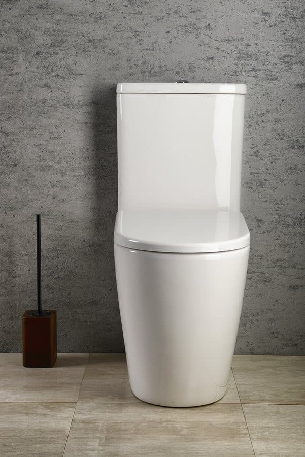 TURKU RIMLESS kompakt WC wysoki, odpływ pionowy/poziomy, ceramika biała