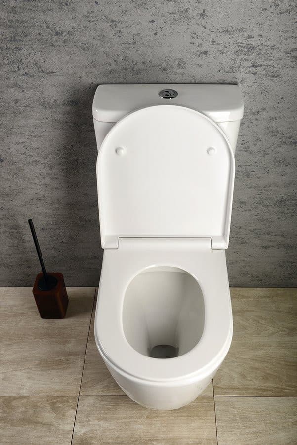 TURKU RIMLESS kompakt WC wysoki, odpływ pionowy/poziomy, ceramika biała