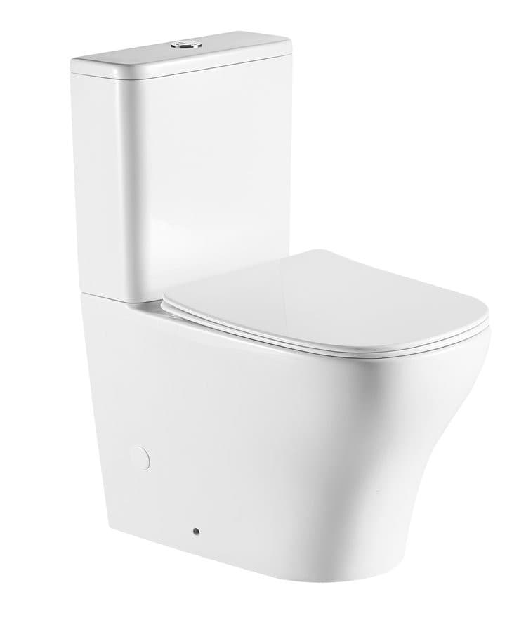 BELLO RIMLESS kompakt WC, odpływ poziomy/pionowy biały