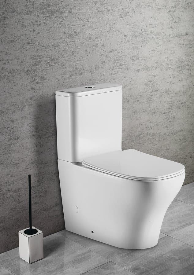 BELLO RIMLESS kompakt WC, odpływ poziomy/pionowy biały