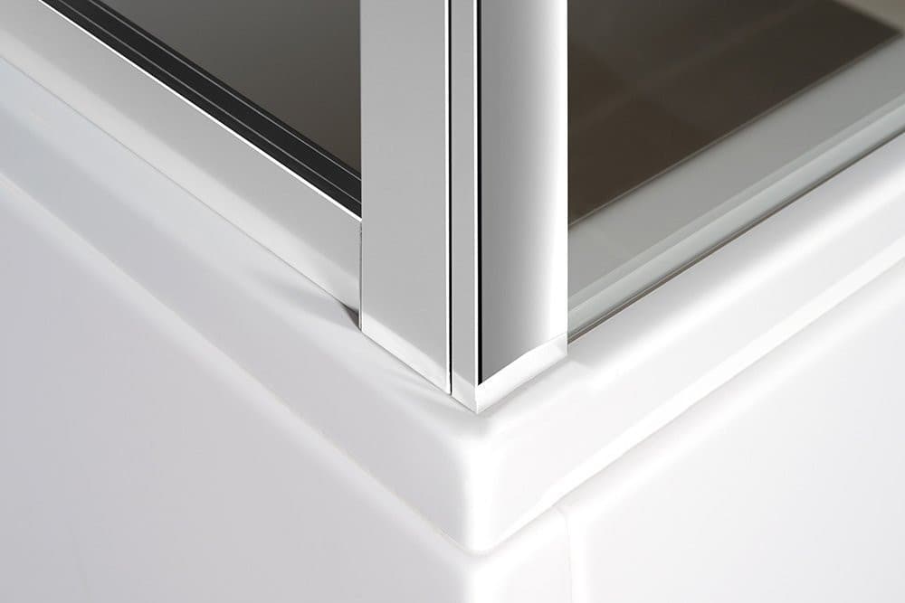 DEEP drzwi prysznicowe, 1500x1650 mm, szkło czyste