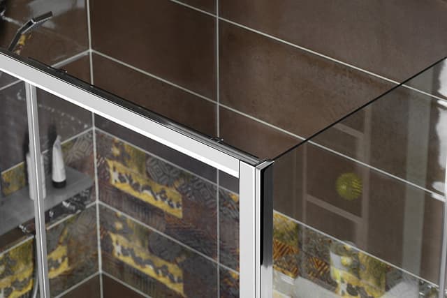 DEEP drzwi prysznicowe 1600x1650 mm, szkło bezbarwne