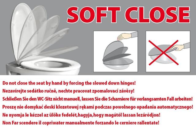 RETRO deska WC Soft Close, biała, Duroplast