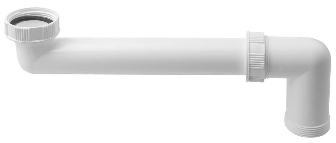 Przedłużka syfonu zlewozmywaka 6/4" z podwójnym przyłączem, biała