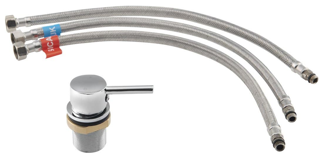 AVVA zintegrowana bateria, chrom