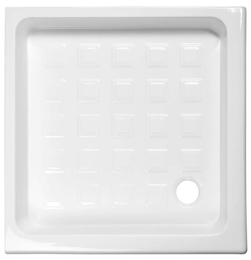 RETRO brodzik prysznicowy ceramiczny kwadratowy 90x90x20 cm, biały