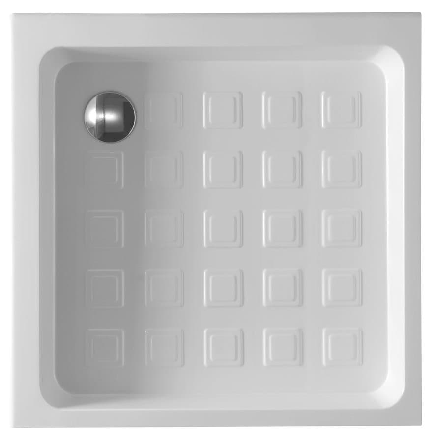 RETRO brodzik prysznicowy ceramiczny kwadratowy 90x90x20 cm, biały