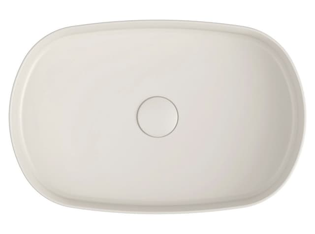 INFINITY OVAL umywalka nablatowa 55x36cm, Ivory