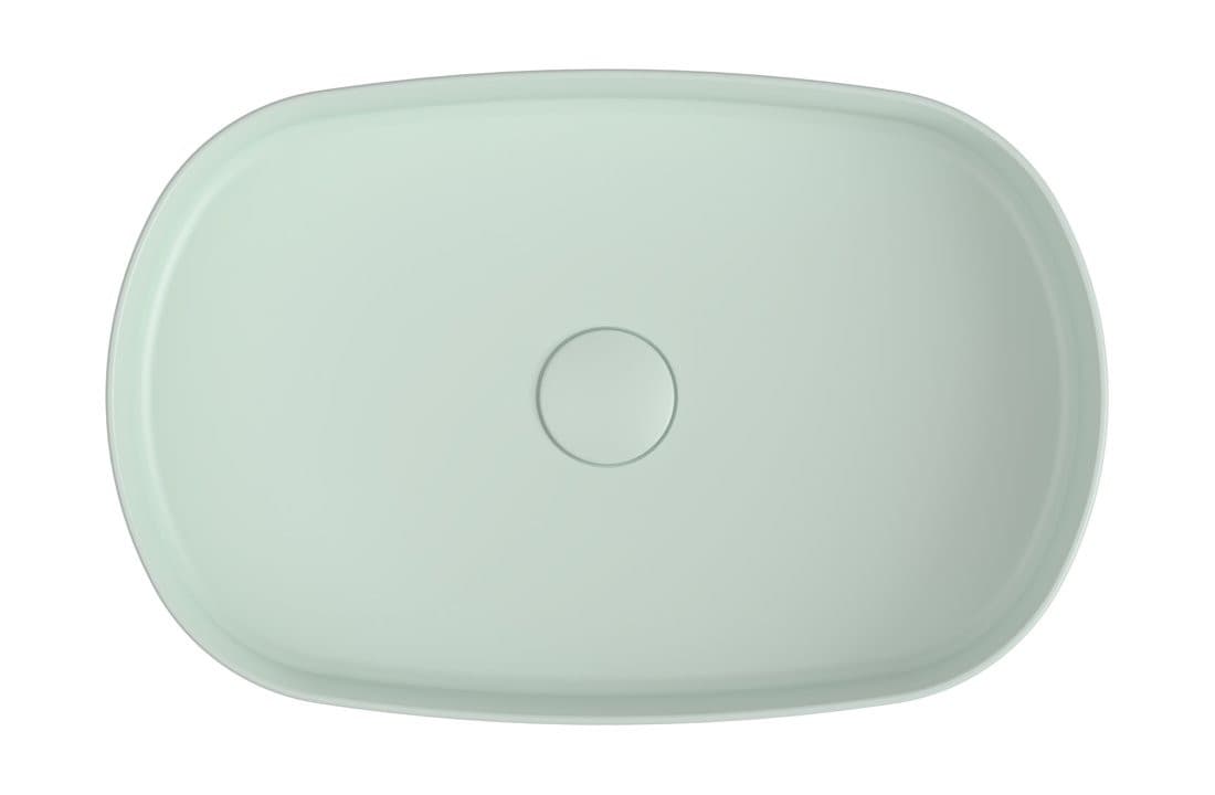 INFINITY OVAL umywalka ceramiczna nablatowa 55x36cm, mint