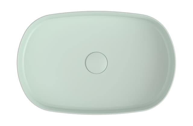 INFINITY OVAL umywalka ceramiczna nablatowa 55x36cm, mint
