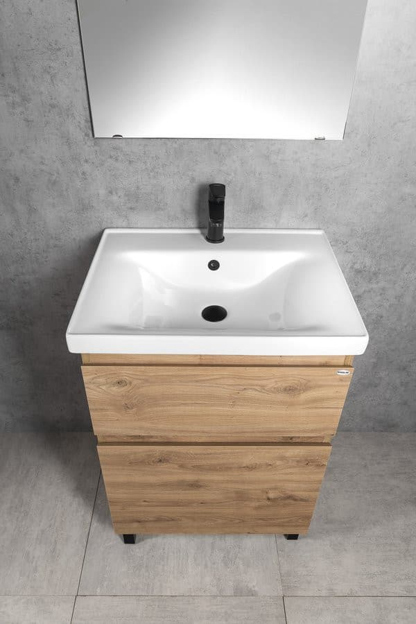 SAVA 60 Prostokątna umywalka meblowa 60x46 cm, biała