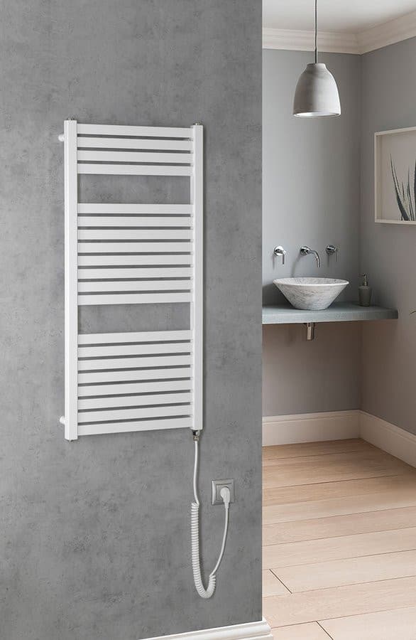 TONDI-E grzejnik elektryczny, kanciasty 450x970 mm, 300 W, biały