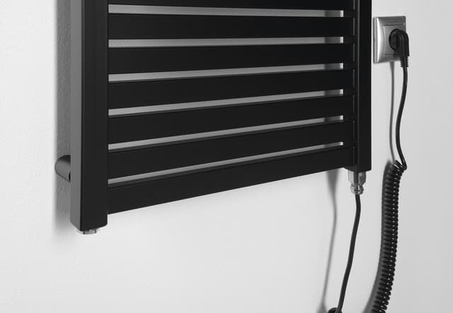 TONDI-E elektryczny grzejnik 450x970 mm, 300 W, matowy czarny