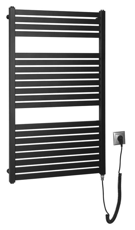 Grzejnik elektryczny TONDI-E 600x970 mm, 400 W, czarny mat