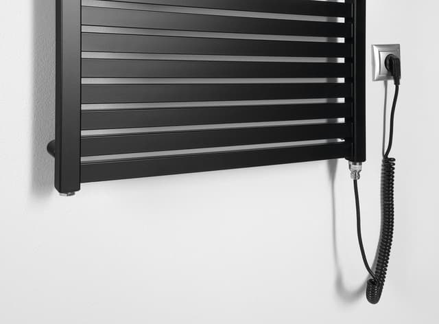 Grzejnik elektryczny TONDI-E 600x970 mm, 400 W, czarny mat