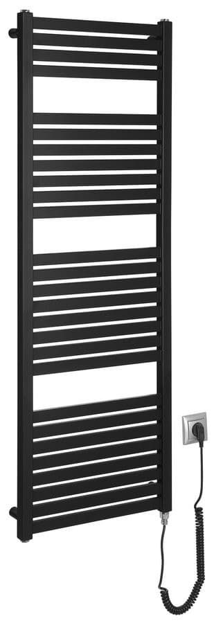 Grzejnik elektryczny TONDI-E 450x1330 mm, 500 W, czarny matowy