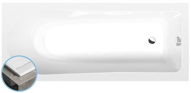 LISA SLIM wanna prostokątna 150x70x47 cm, biała