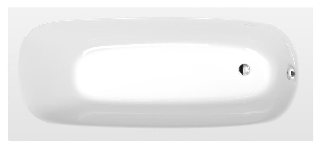 EBRO SLIM wanna prostokątna 170x75x39 cm, akryl, biała