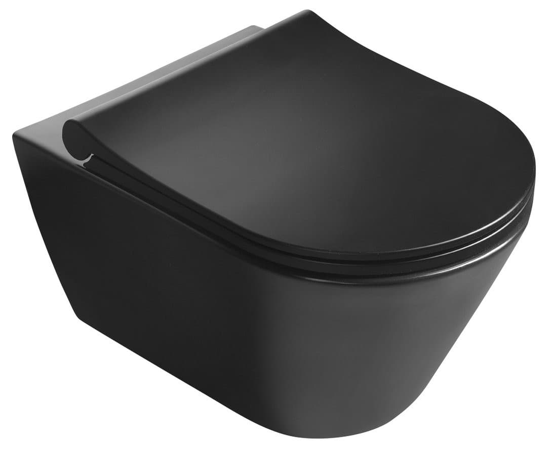 Deska WC SLIM Soft Close, czarny mat (Duroplast)