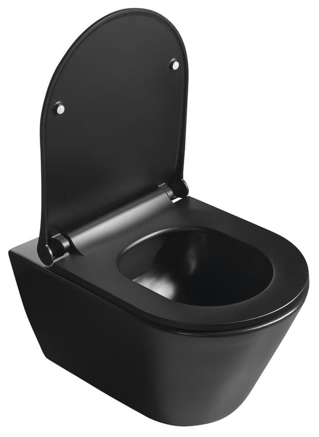 Deska WC SLIM Soft Close, czarny mat (Duroplast)