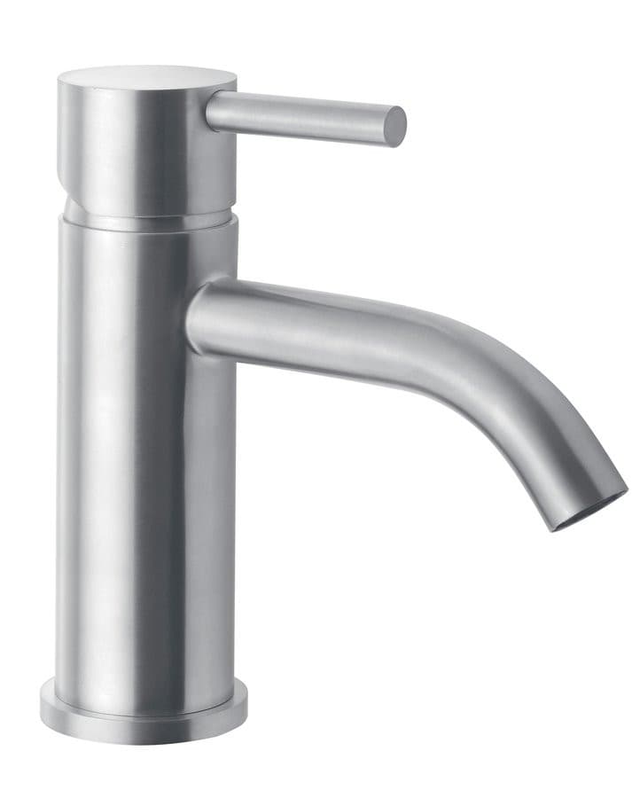 MINIMAL bateria umywalkowa, stal nierdzewna bez odpływu mat (158 mm)