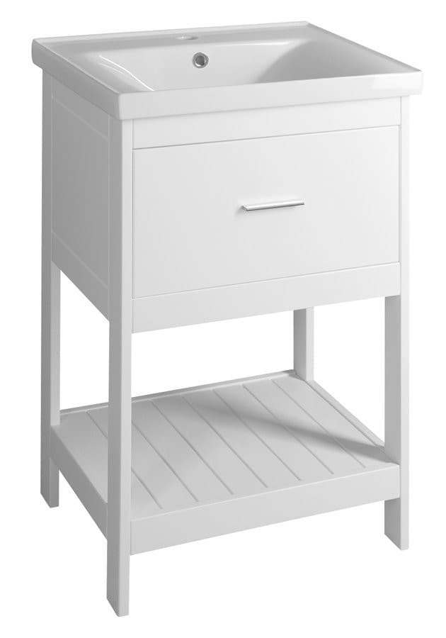 ETIDE szafka umywalkowa 51,5x85x44 cm, biały mat z cichym domykiem