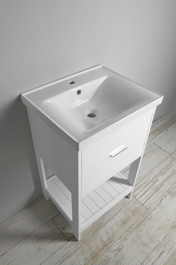 ETIDE szafka umywalkowa 51,5x85x44 cm, biały mat z cichym domykiem