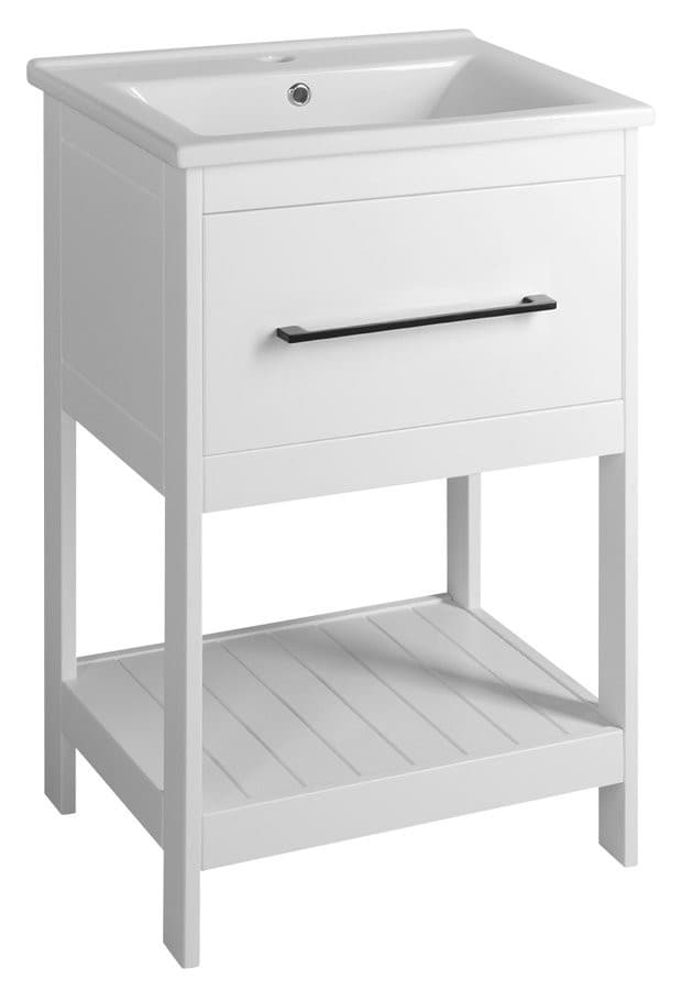ETIDE szafka umywalkowa 51,5x85x44 cm, biały mat z cichym domykiem
