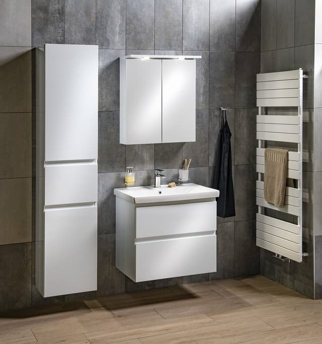 ALTAIR szafka umywalkowa 67x60x45cm, biały połysk
