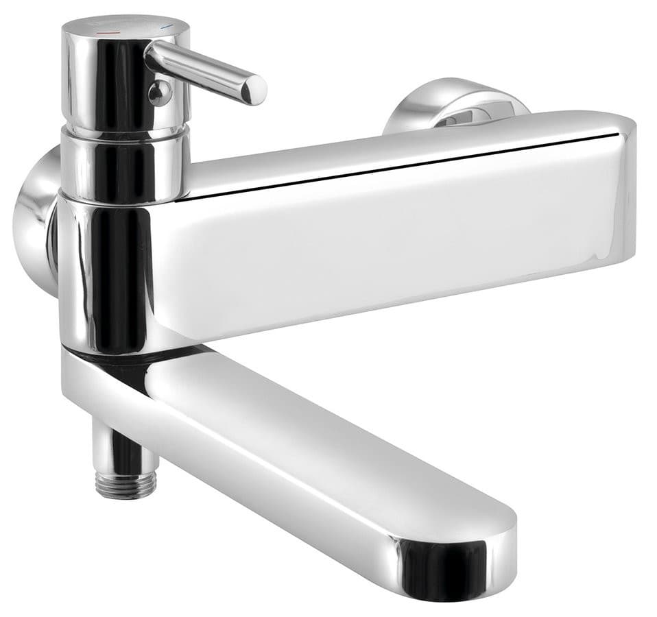 RHAPSODY bateria wannowa ścienna z obrotową wylewką, chrom