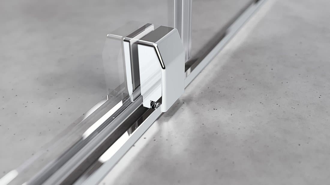 ROLLS kabina prysznicowa 1300x900 mm, uniwersalna, szkło czyste