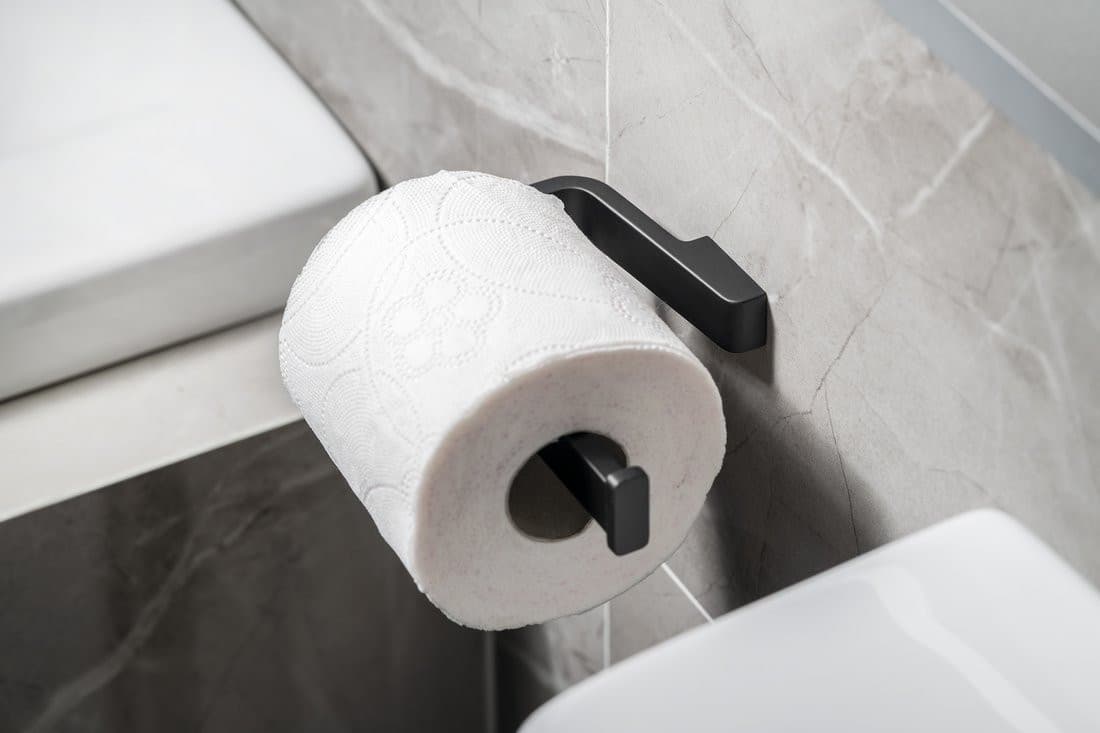 SAMOA wieszak na papier toaletowy bez klapki, matowy czarny