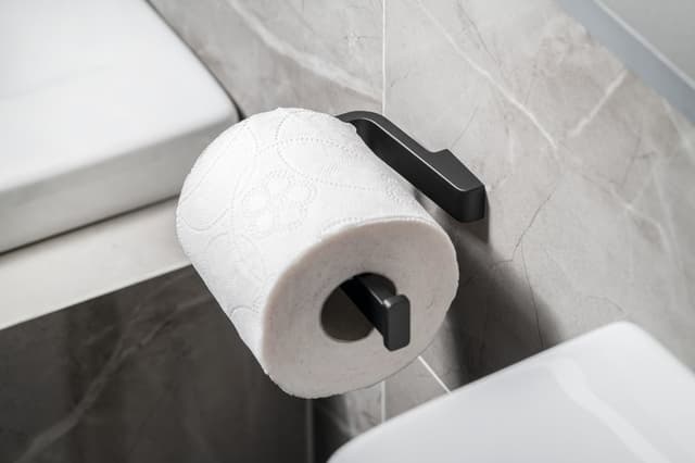 SAMOA wieszak na papier toaletowy bez klapki, matowy czarny