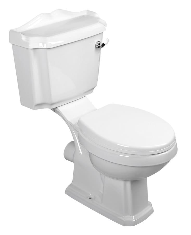 ANTIK kompakt WC z deską, retro, biały