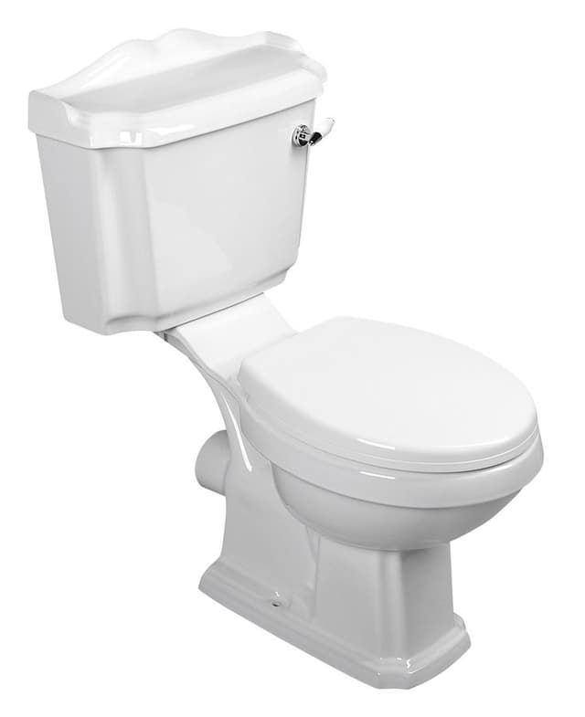 ANTIK kompakt WC z deską, retro, biały