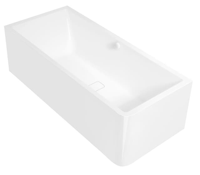 Wanna prostokątna MARLENE CURVE L MONOLITH 165x75x63 cm, biały