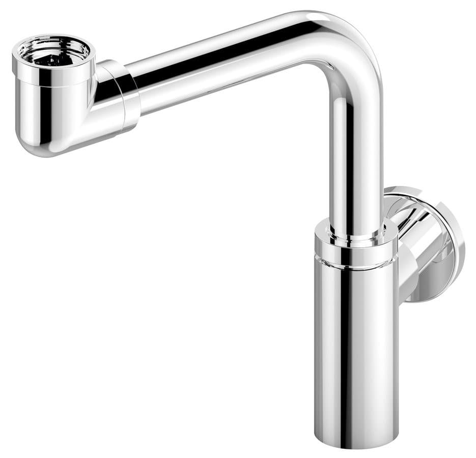 Syfon umywalkowy oszczędzający miejsce, 5/4", 32mm, mosiężny chromowany