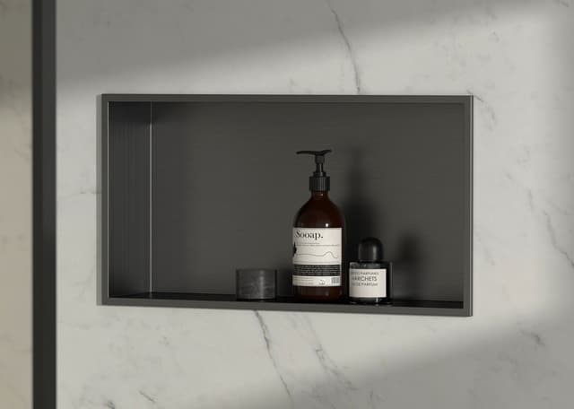 INSERTA półka wpuszczana, 510x270mm, stal nierdzewna, gun metal