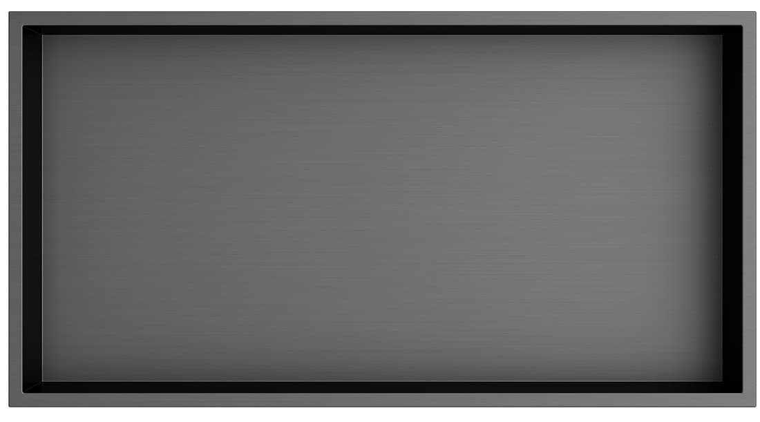 INSERTA półka wpuszczana, 510x270mm, stal nierdzewna, gun metal