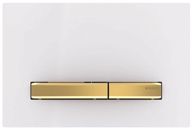 GEBERIT SIGMA50 Dual flush przycisk spłukujący, biały/mosiądz
