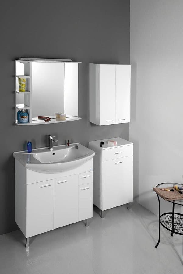 ZOJA/KERAMIA FRESH szafka dolna z koszem 50x78x29cm, biała
