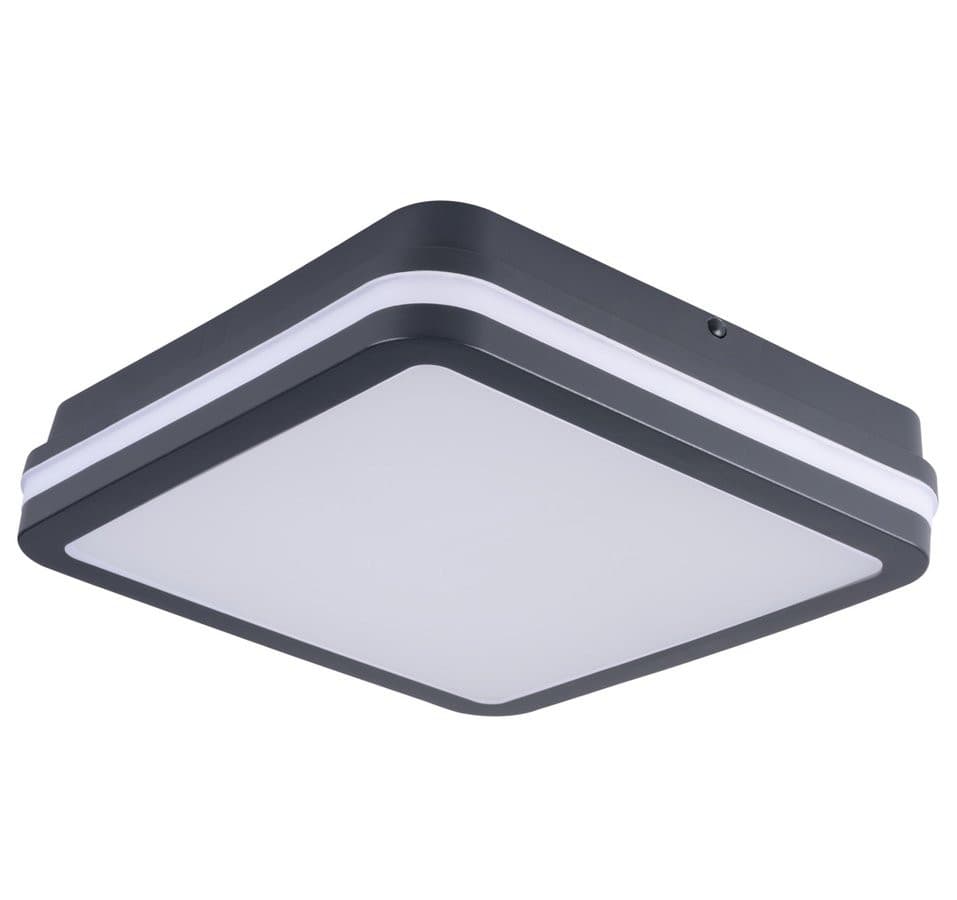 BENO Lampa sufitowa LED 260x260mm, 24W, czarny grafit