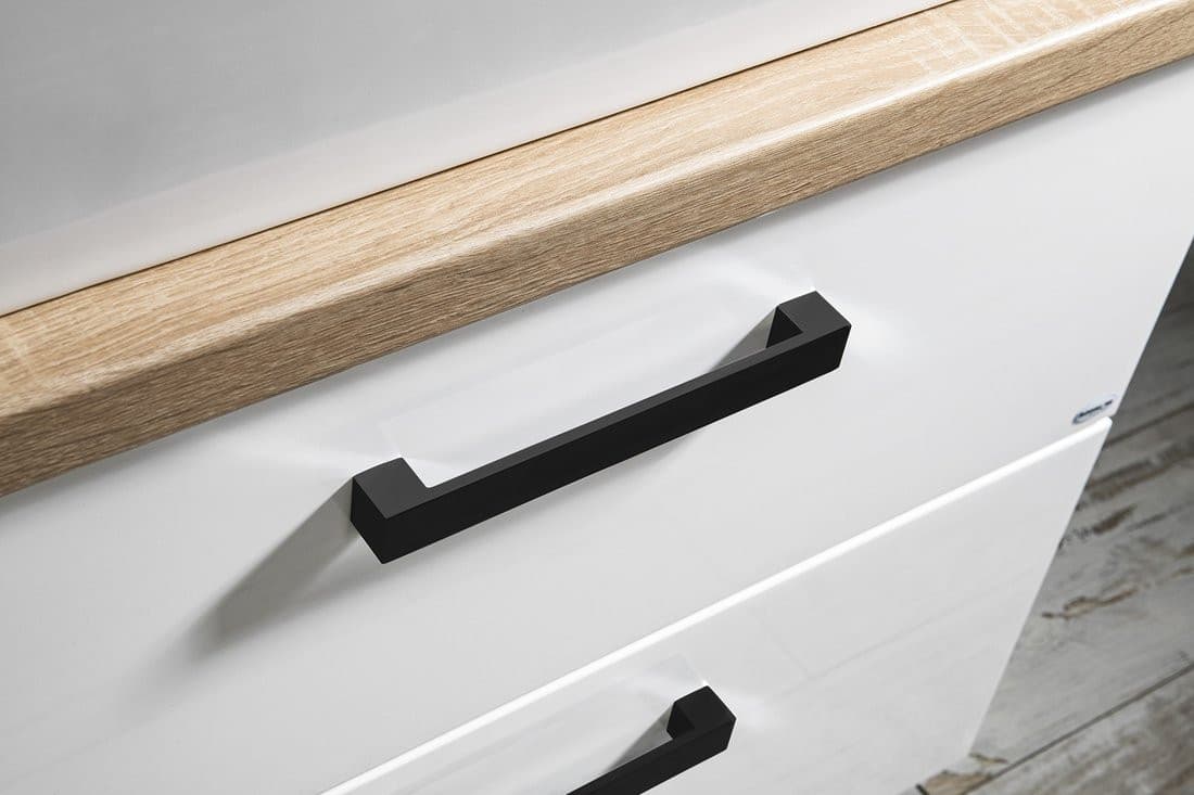 VEGA zestaw łazienkowy, szerokość 82,5 cm, biały/dąb platin