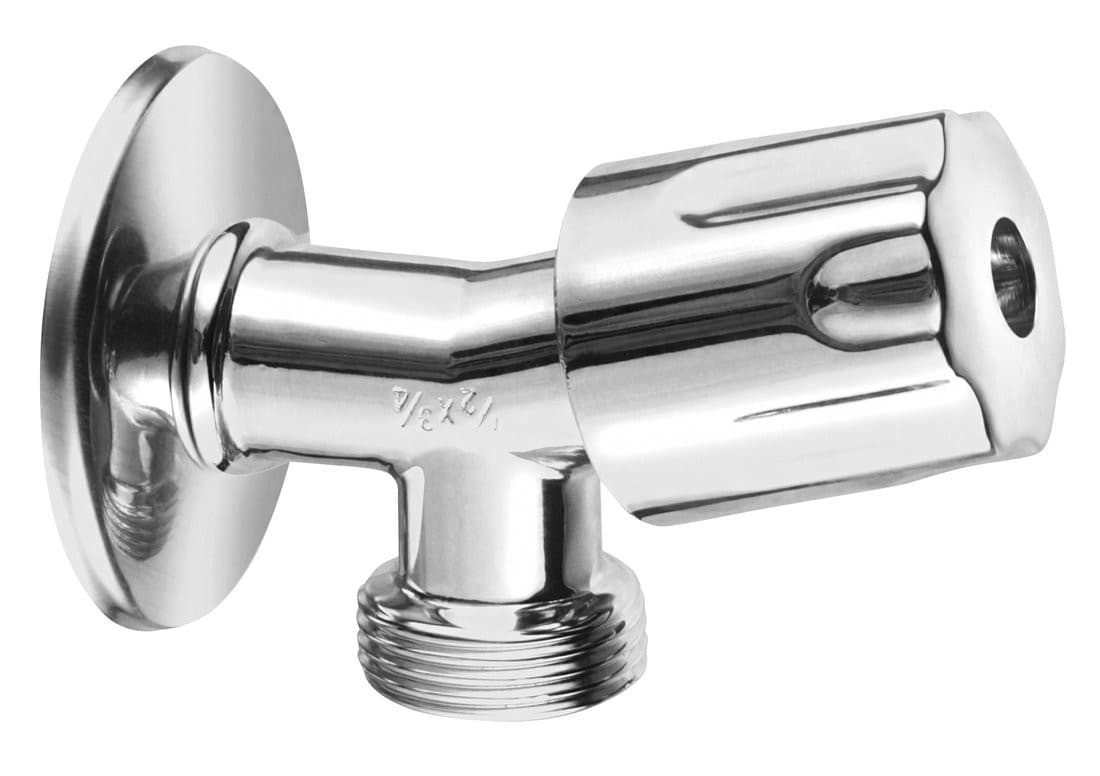 Zawór pralki z zaworem zwrotnym, 1/2" x 3/4", mosiężny chromowany