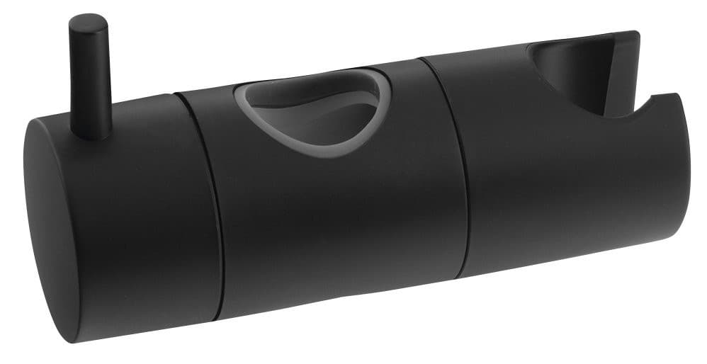Suwak do drążka prysznicowego 23mm, czarny mat ABS