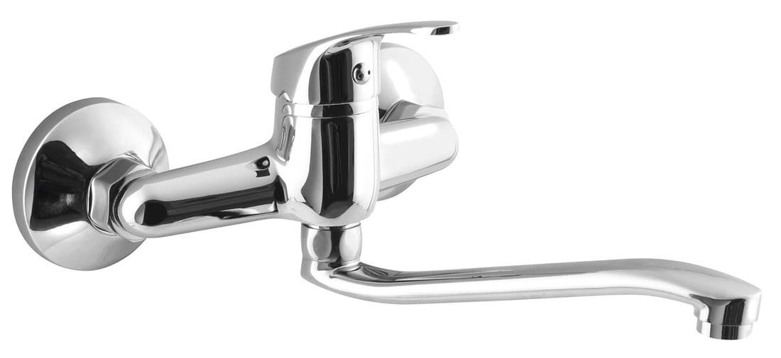 AQUALINE 35 bateria ścienna z podwyższonym uchwytem, chromowana
