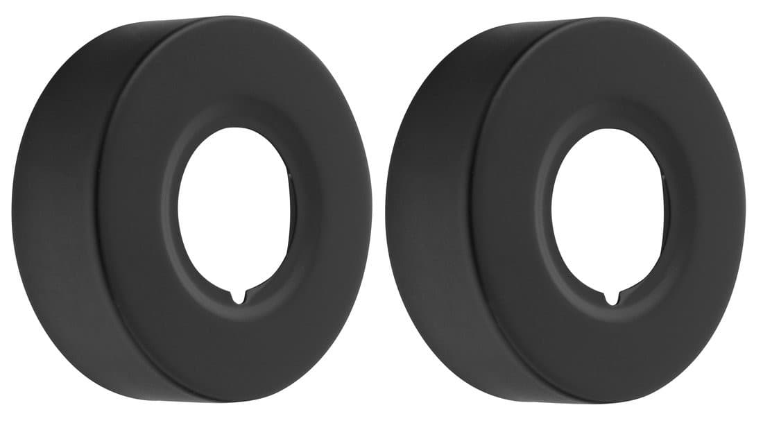 Rozeta 60 mm, mosiężna, czarna matowa, wysokość 20 mm