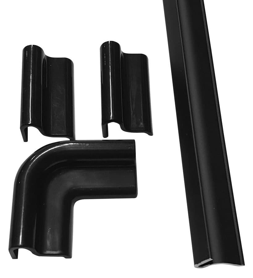 ALTIS BLACK listwa progowa 1000 mm z zaślepkami