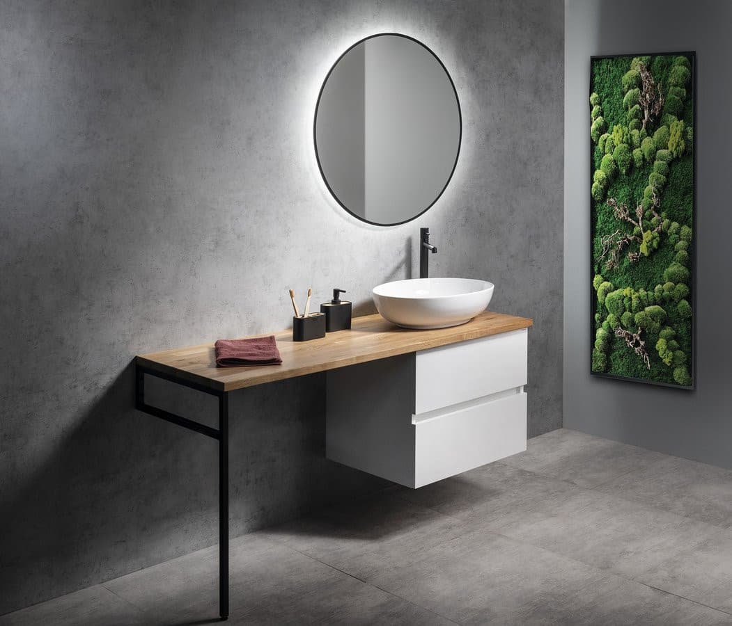 Blat WOODY 1700x28x500mm, z litego drewna dąb naturalny
